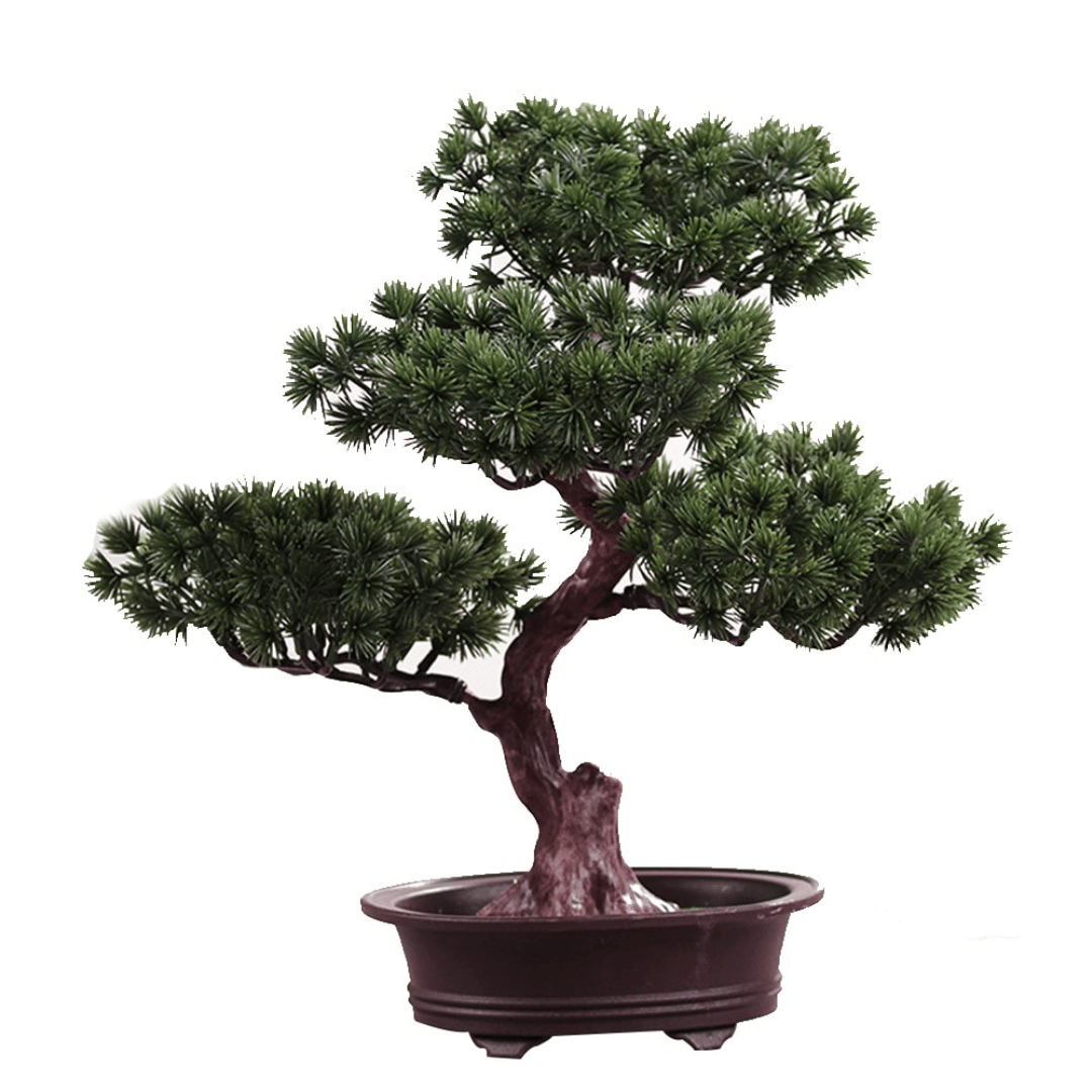 Bonsai Artificial Verde Escuro Para Decoração de Escritório