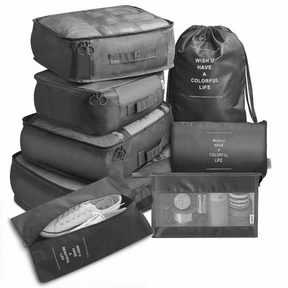 Kit Organizador de Guarda Roupa e Malas 8 Peças