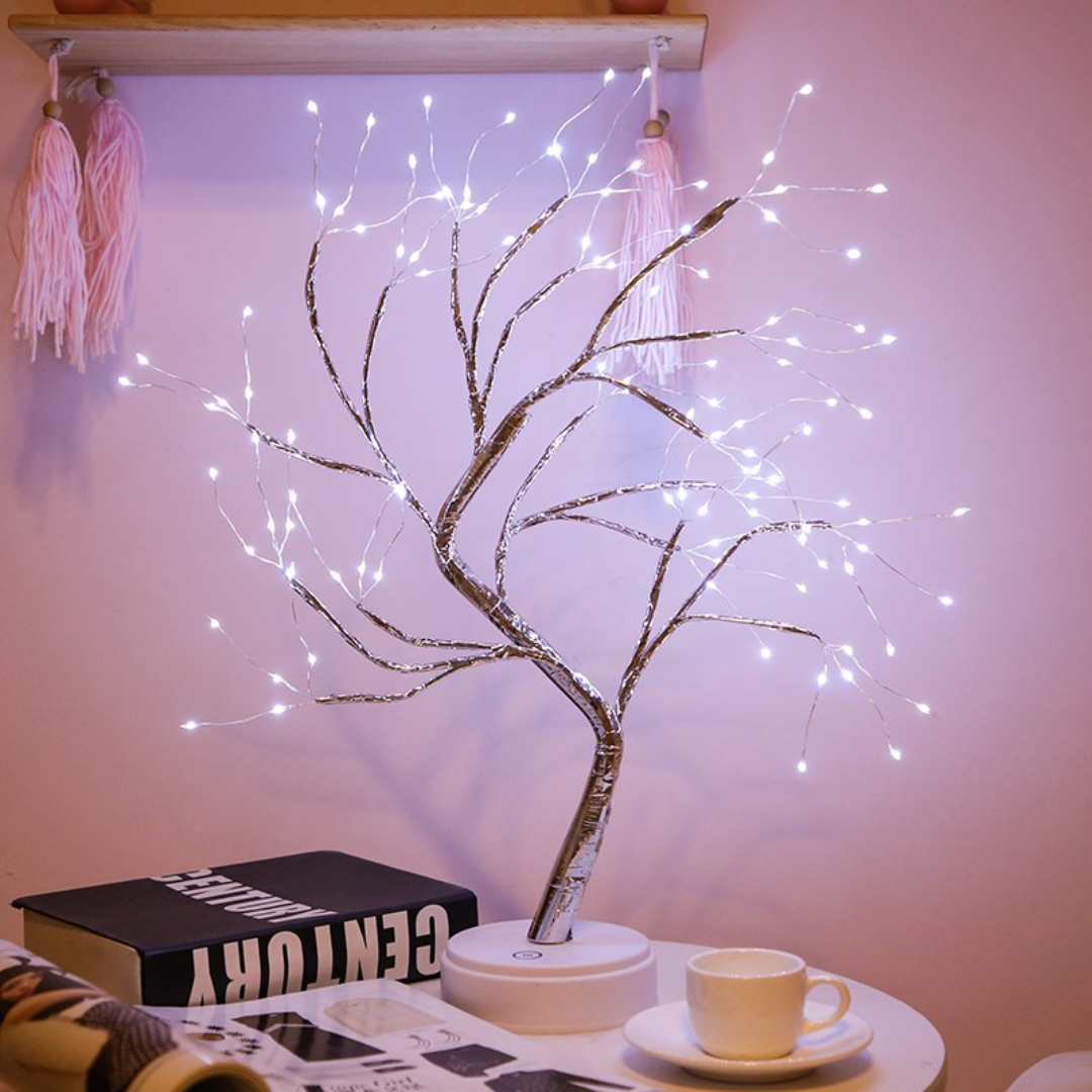 Luminária de Mesa Decorativa Árvore da Vida Dobrável em LED