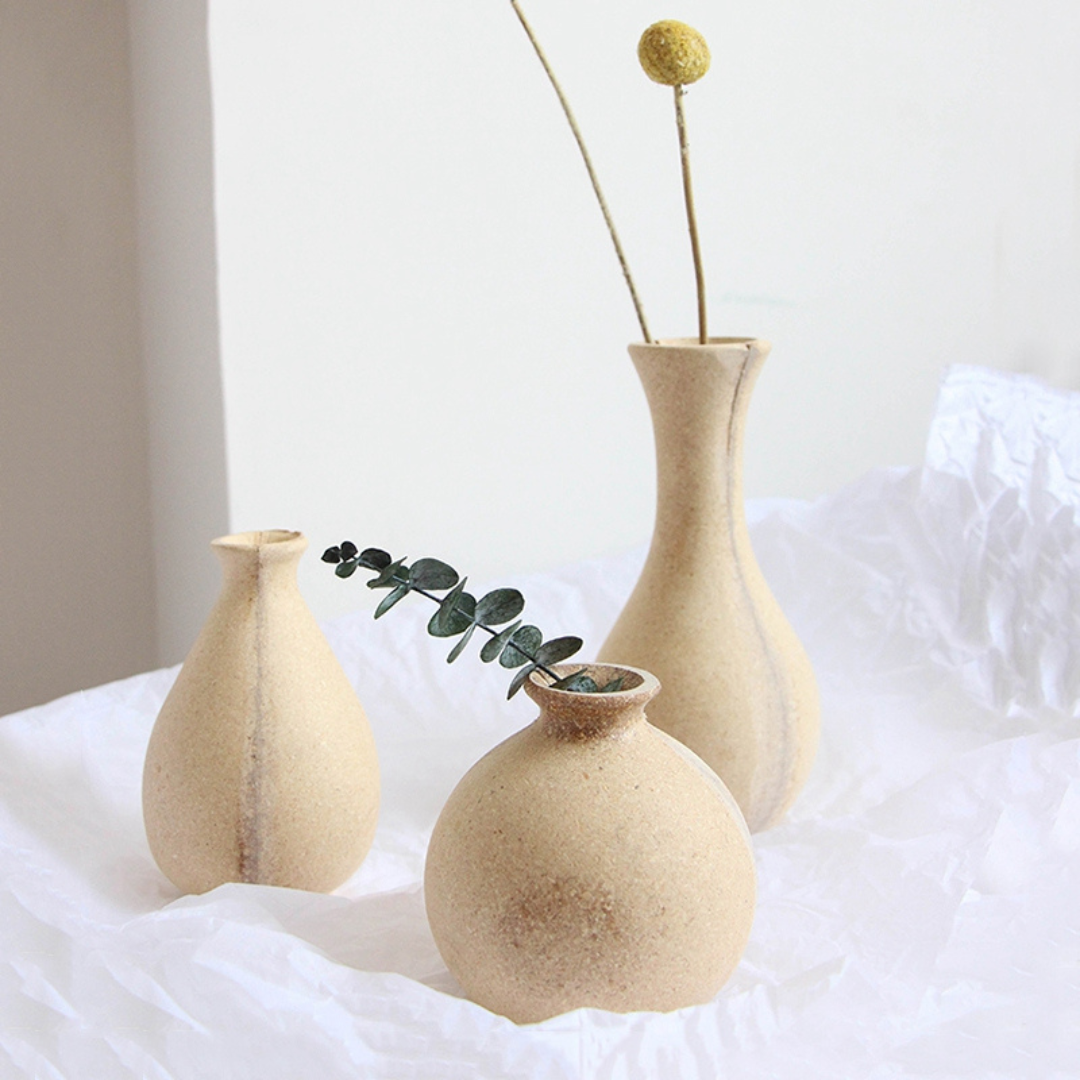 Vaso Decorativo em Madeira Retrô Modelo Bola