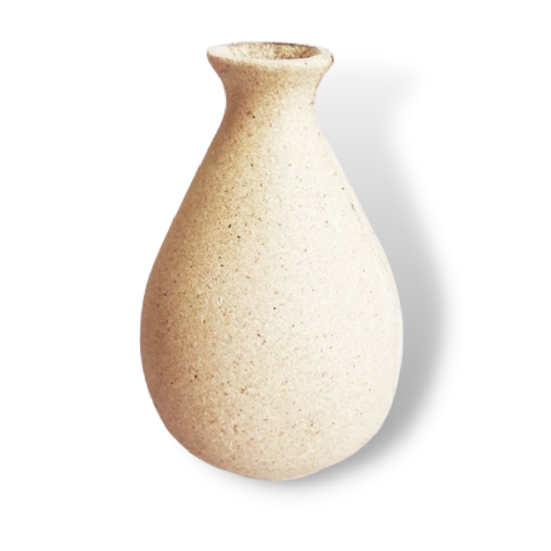 Vaso Decorativo em Madeira Retrô Modelo Oval