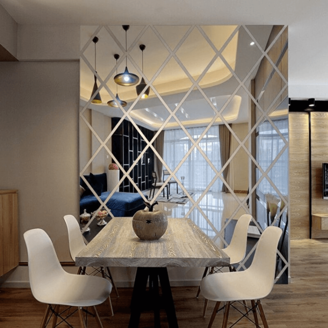 Espelho DIY em Acrílico Para Decoração de Interiores Luxo